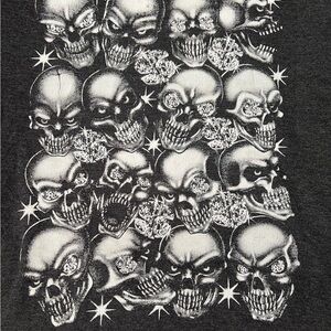 Las Vegas Black Skull Graphic T-Shirt